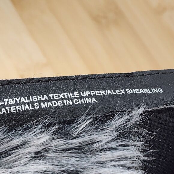 Baretraps Black Womens Sz 10M YALISHA Suede Nylon Faux Fur  Lace Up Snow Boots - Picture 12 of 16